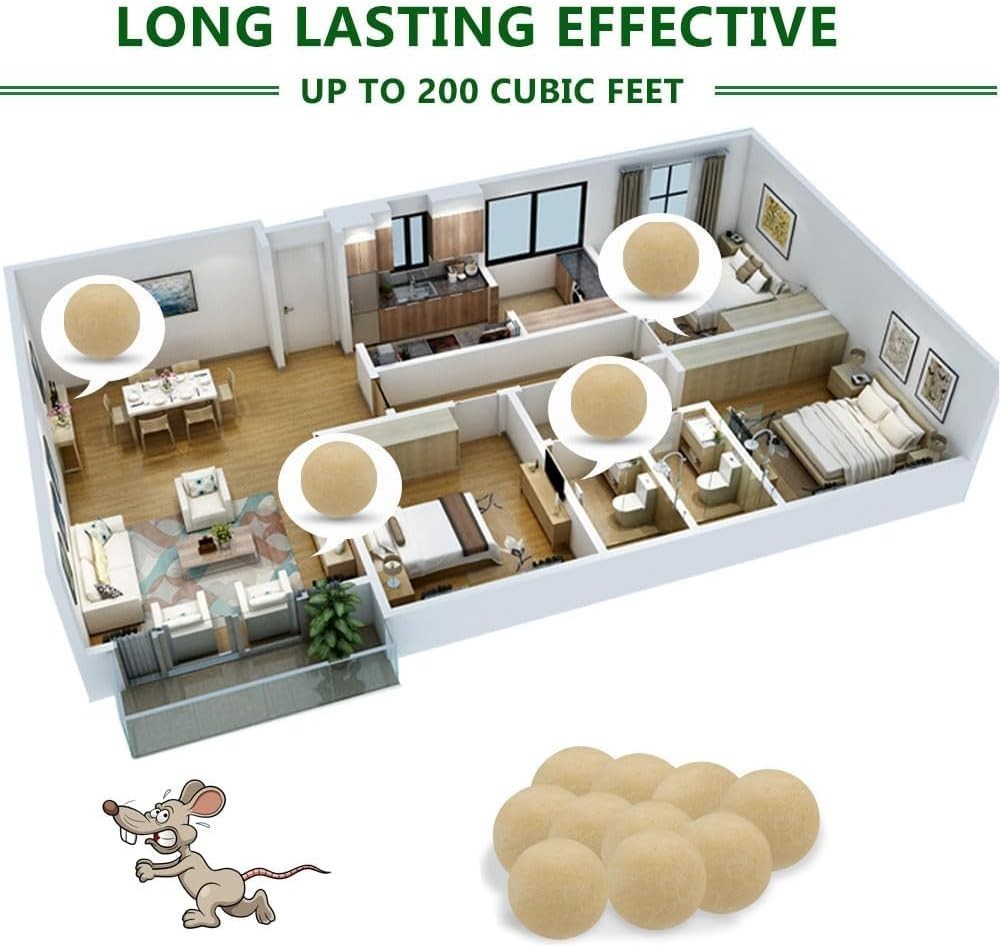 Eco-Friendly Mouse & Rodent Deterrent Balls – Effective Indoor & Outdoor Use