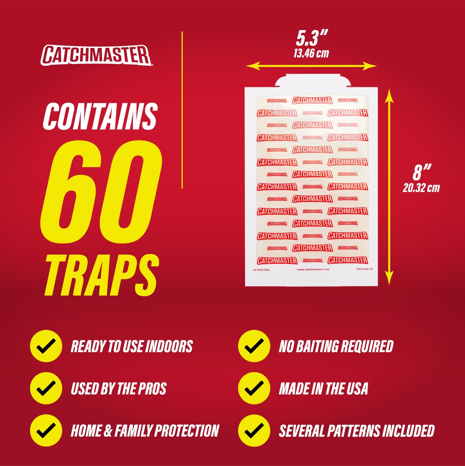 Extra Sticky Insect & Mouse Traps 60-Count 5.3″x8″ Glue Boards Mice & Insects
