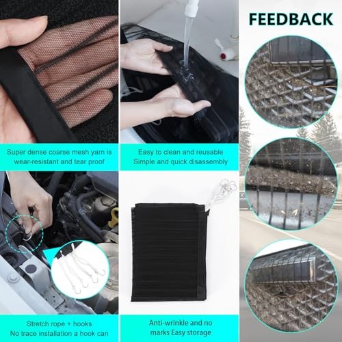 1Pcs Car Grille Protection Net,High-Density Front Grill Air Intake 1 Pcs