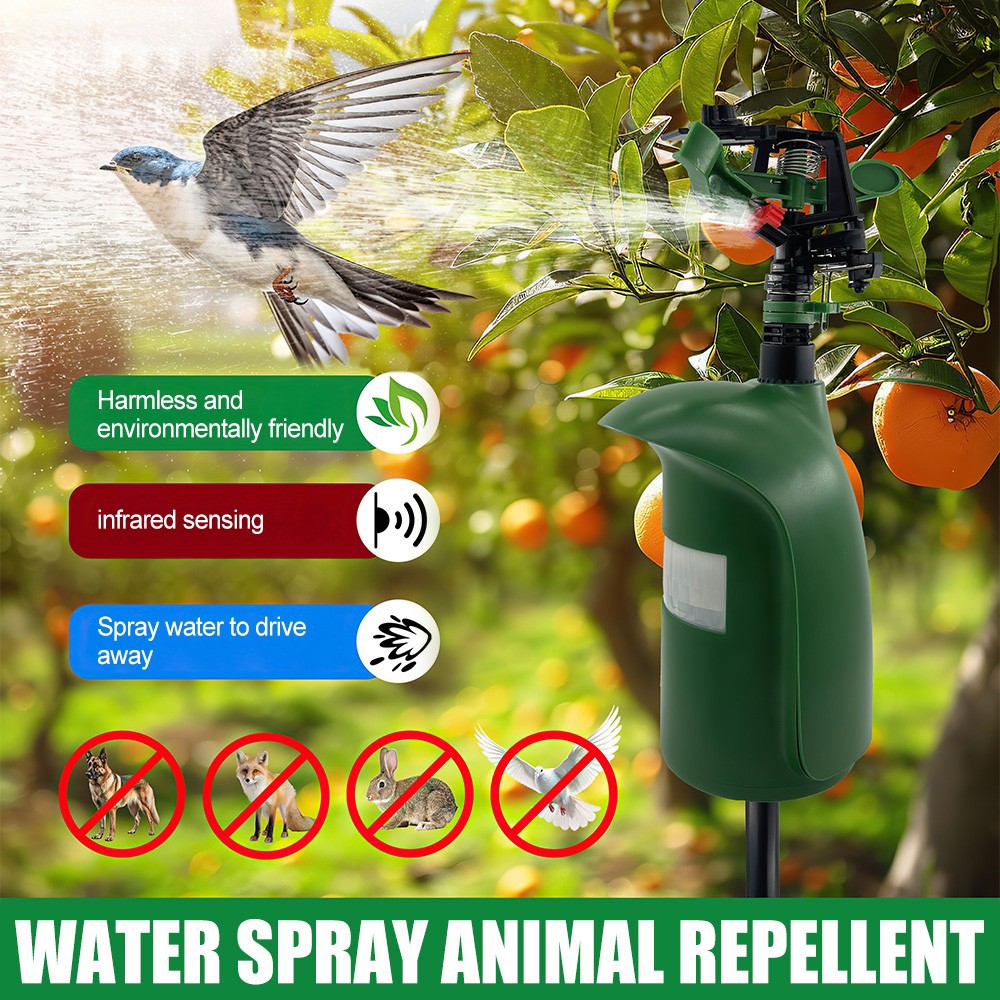 1PCS Motion Sprinkler Animal Pest Control Jet Spray Birds Repellent For Garden
