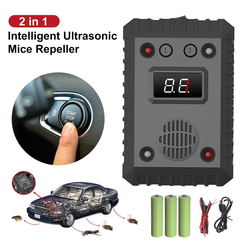 1Pcs Ultrasonic Mouse Light Alarm Sound Rat Deterrent for Car Basement Warehouse