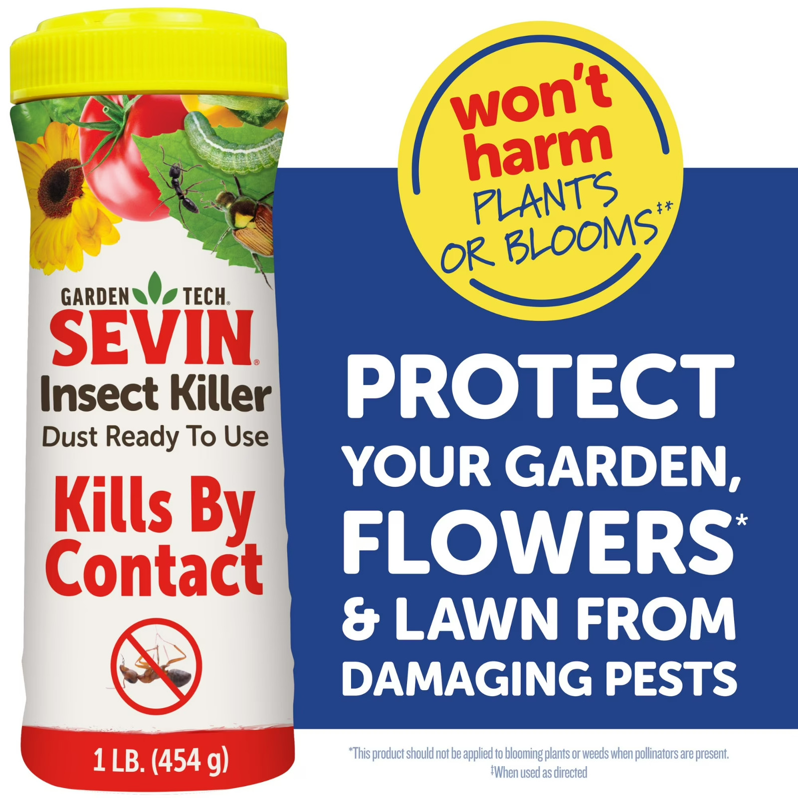 GardenTech SEVIN Garden 5% Dust Bug Insect Killer Pesticide – 1 Lb