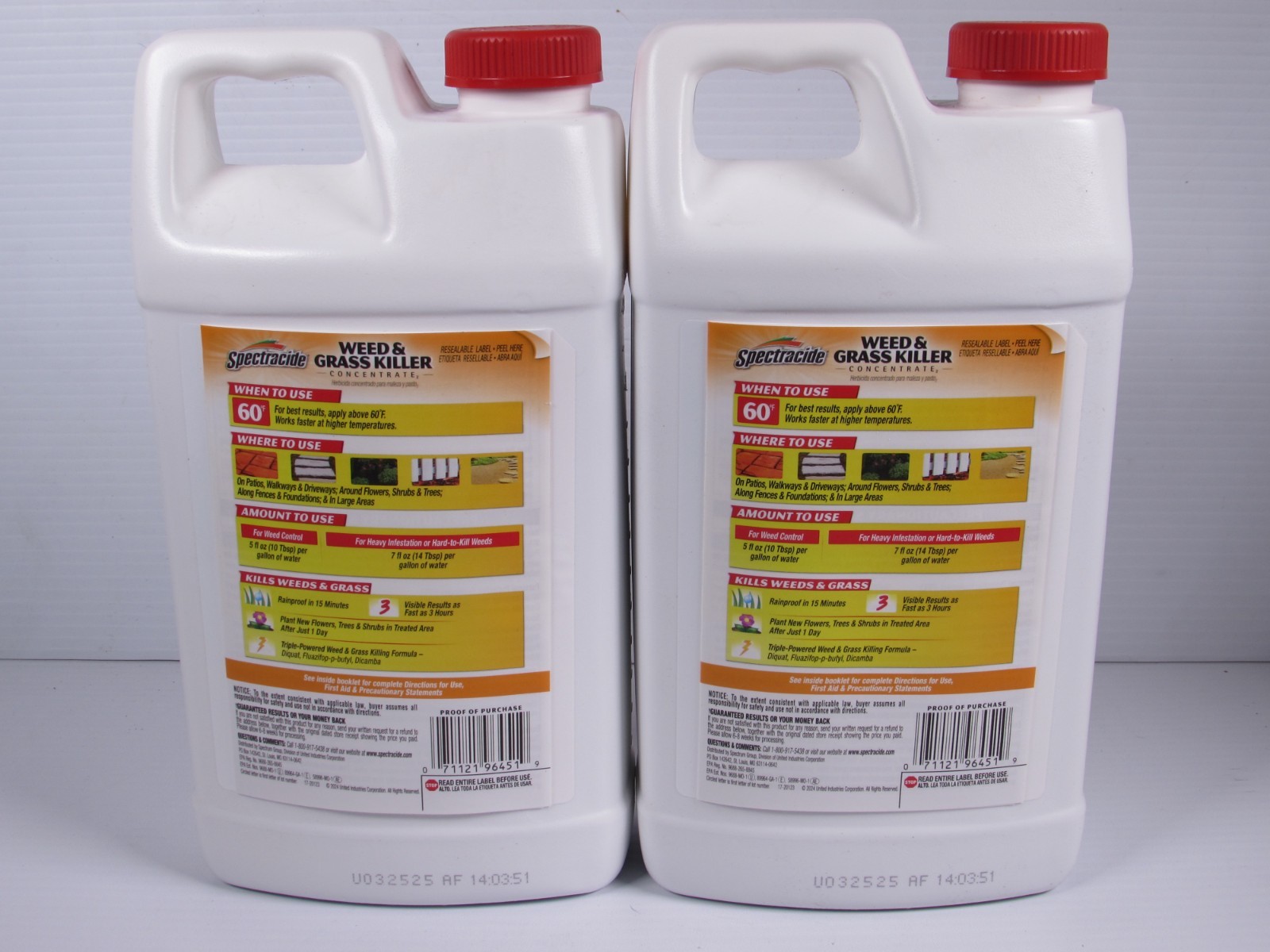 2 Pack Spectracide Weed & Grass Killer, 64 Fl Oz Each Concentrate TWO BOTTLES
