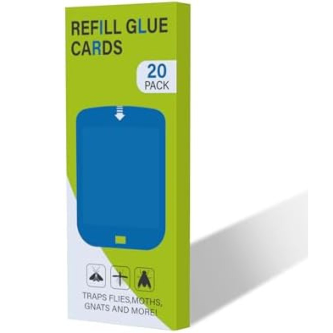 20 Pcs Refill Cartridges for Stem Flying Insect Light Trap, Replacement Glue Car
