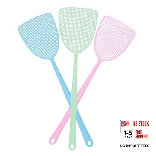 Fly Swatter, Strong Flexible Manual Swat Set Pest Control, Assorted Colors (3