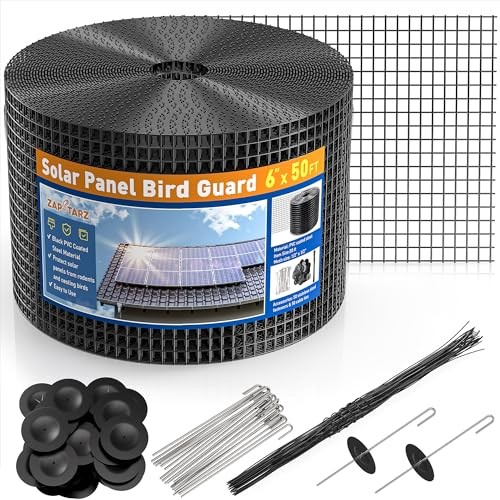 6 inch x 50ft Solar Panel Bird Guard, Wire Mesh Critter Guard for 6IN x 50FT