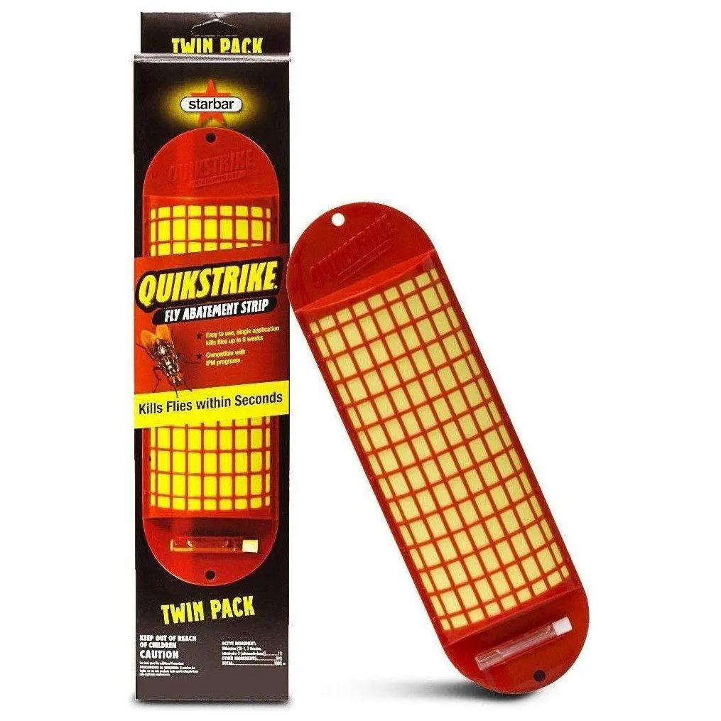 Starbar Quikstrike Fly Abatement Strip Kills Flies Twin Pack 3-Pack