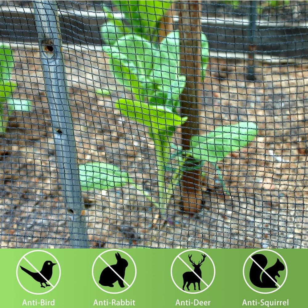 Deer Fence Netting 7X100 FT, 1/2 in Mesh Strong Bird Netting, Garden Fence Anima