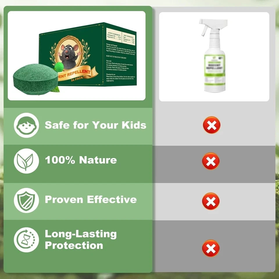 Vamoose Natural Rodent Repellent Peppermint Sachets 24 Pack Mouse Mice Pest – US