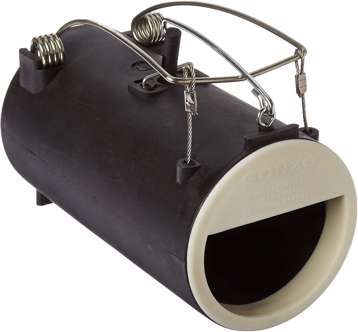 Black Manual Gopher and Mole Trap – Easy Setup with Illustrated Instructions