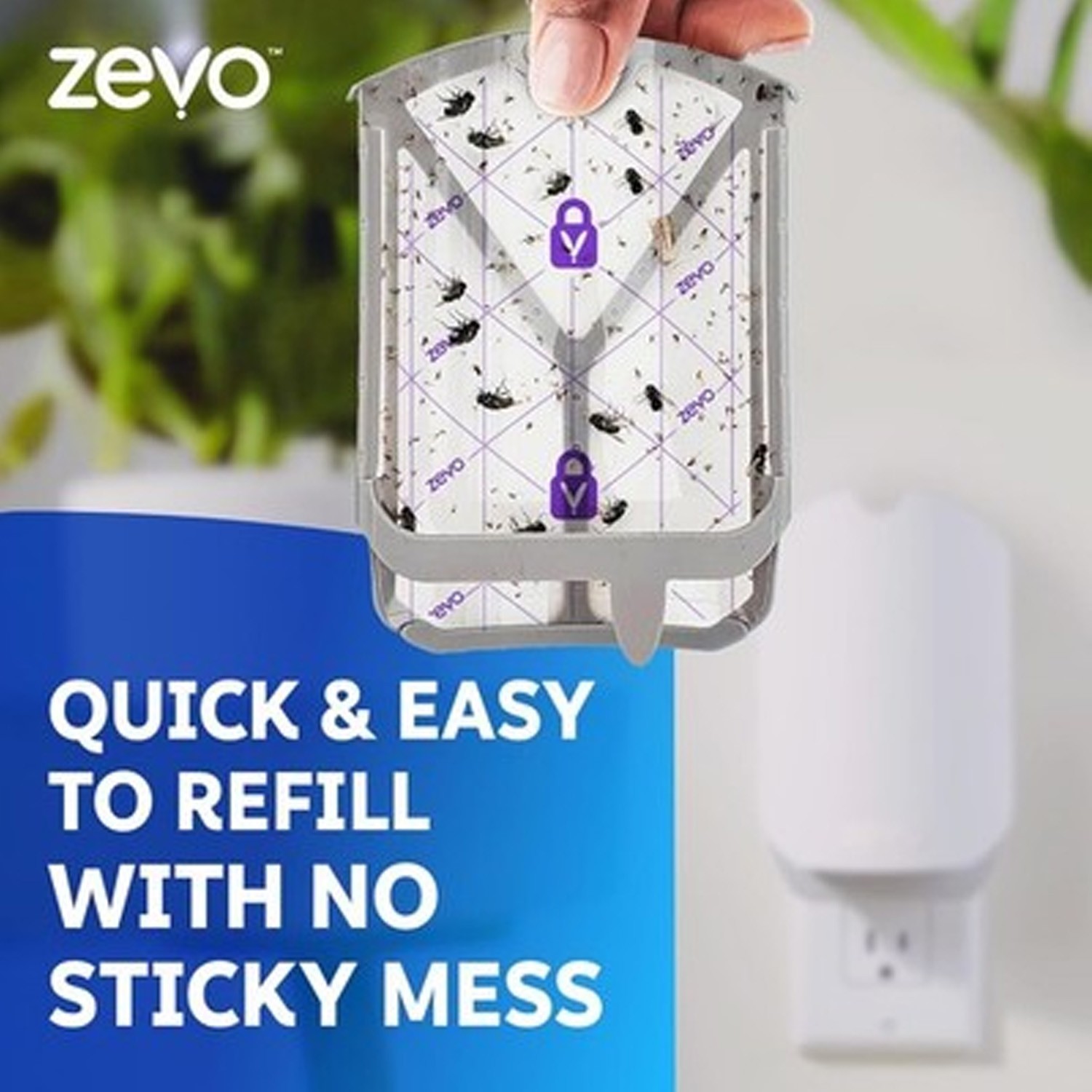 Flying Insect Trap Refill Catch Gnats House & Fruit Flies Easy to Use4 Replaceme