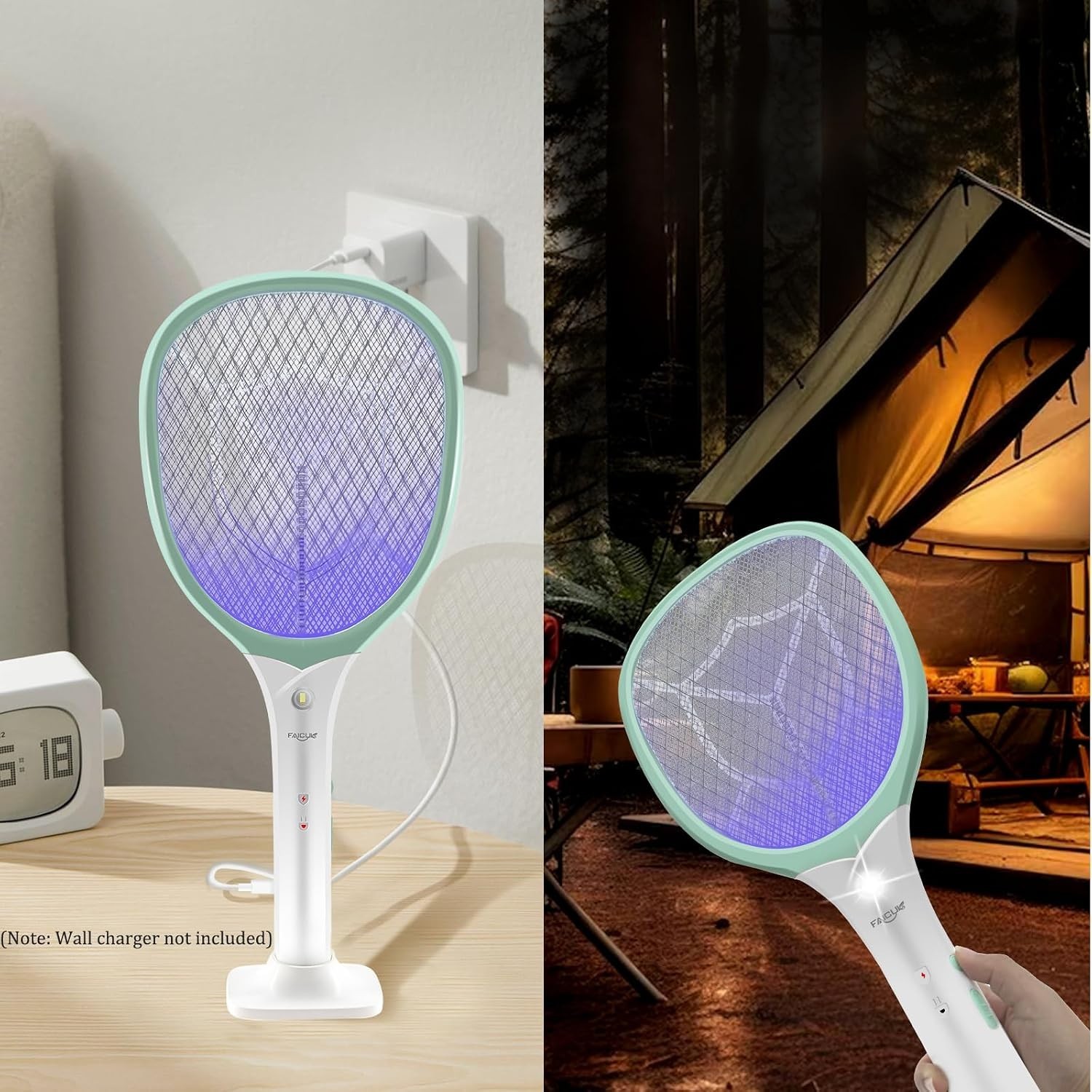 Modern Rechargeable Mosquito Zapper – 3000V Electric Swatter for Home/Outdoor