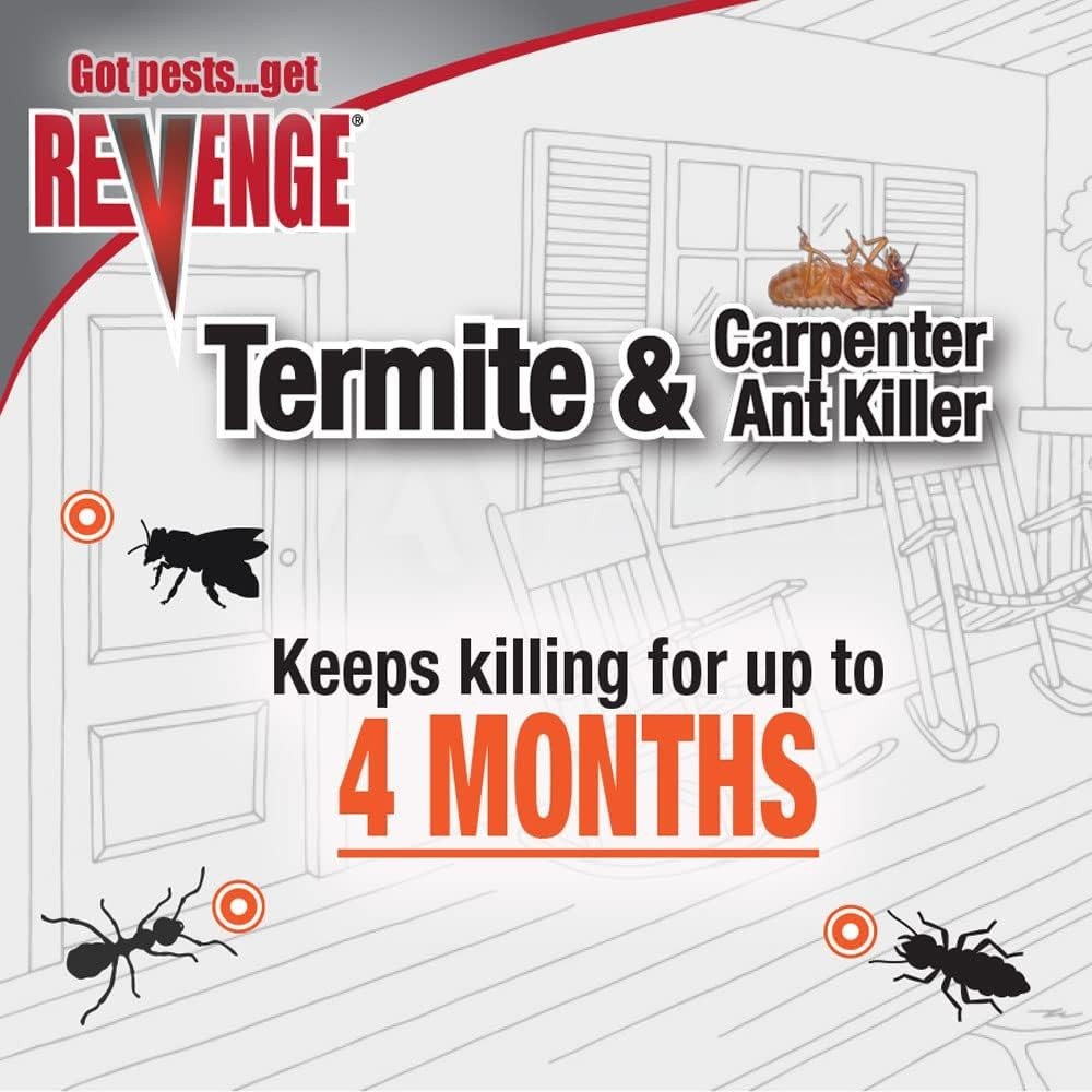 REVENGE Termite Carpenter Ant Killer Aerosol Indoor/Outdoor Pest Spray-Pack of 2