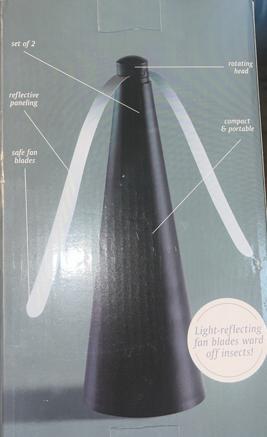 NEW Fly Repellent Fan Set Of 2 Portable