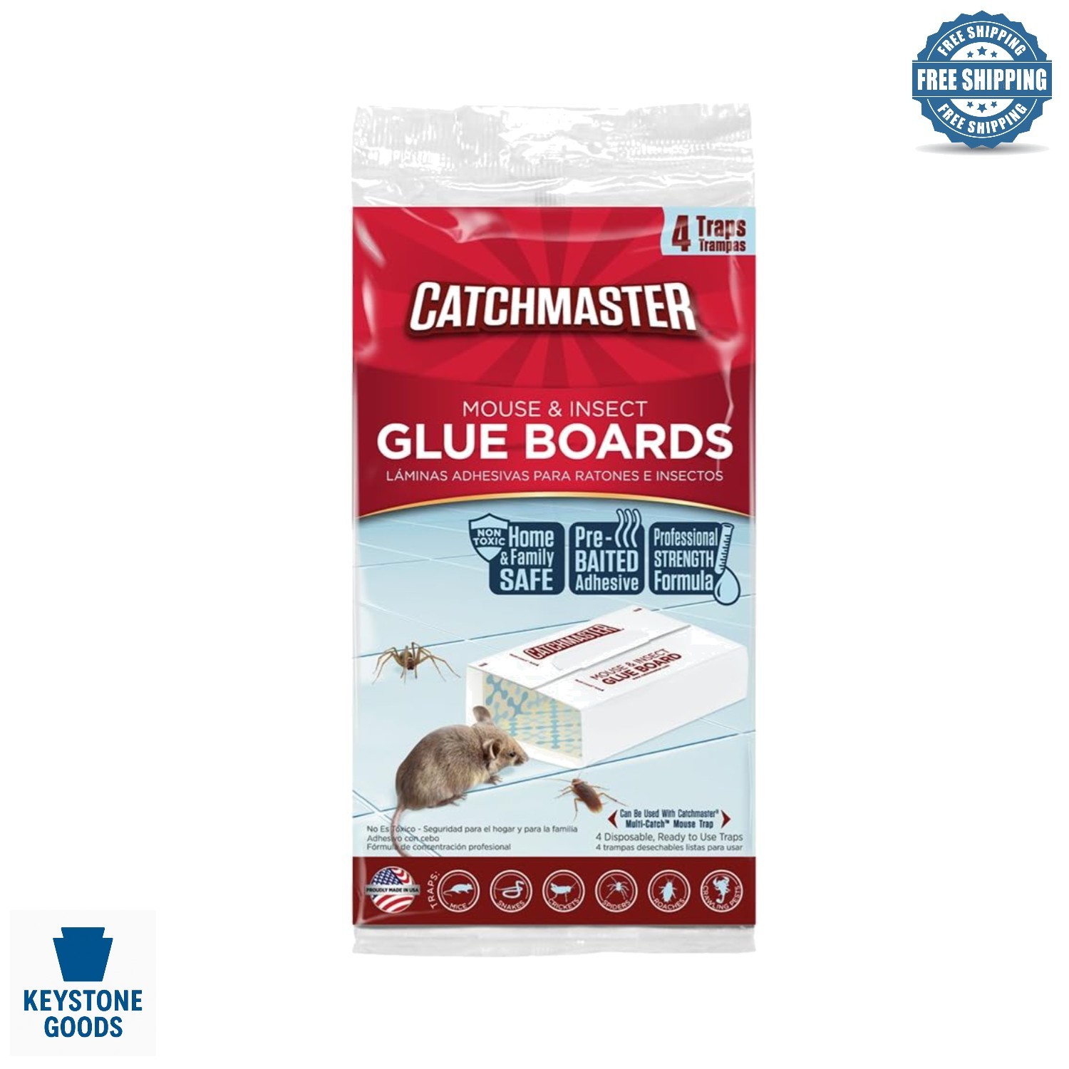 Catchmaster 1872SD Multi-Purpose Glue Boards – 4 Pack