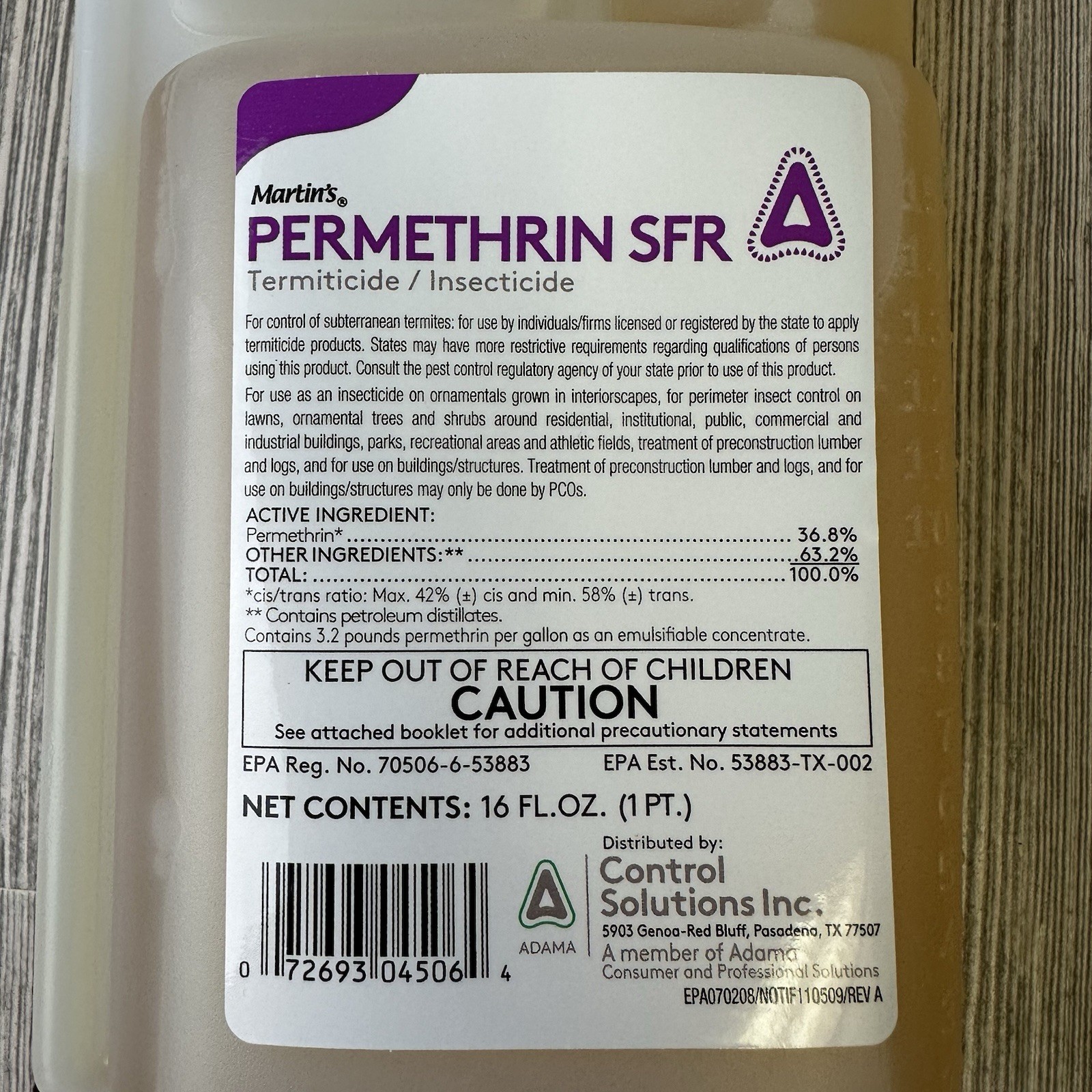 Permethrin SFR 16 oz. – SFRpermethrin – NOT FOR SALE TO: CT, NY, VT