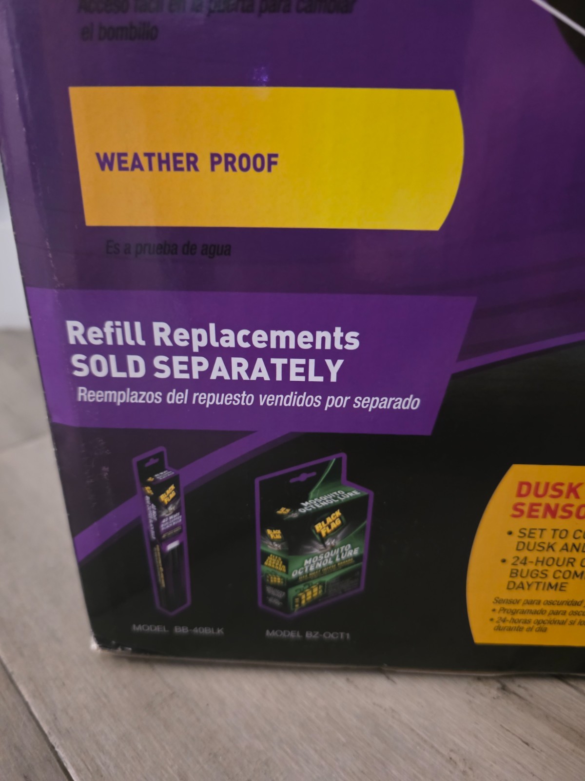 🔥NEW Black Flag Deluxe Bug Zapper 40 Watt Black Light Dusk Dawn Sensor BZ-40DX