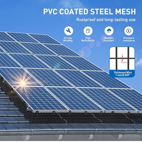 6 inch x 50ft Solar Panel Bird Guard, Wire Mesh Critter Guard for 6IN x 50FT