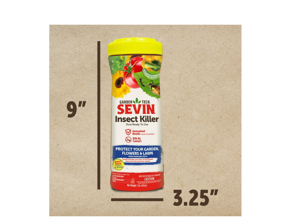 3 PACK Insect Killer powder Sevin Garden Ready to Use Dust, 1 Pound Can