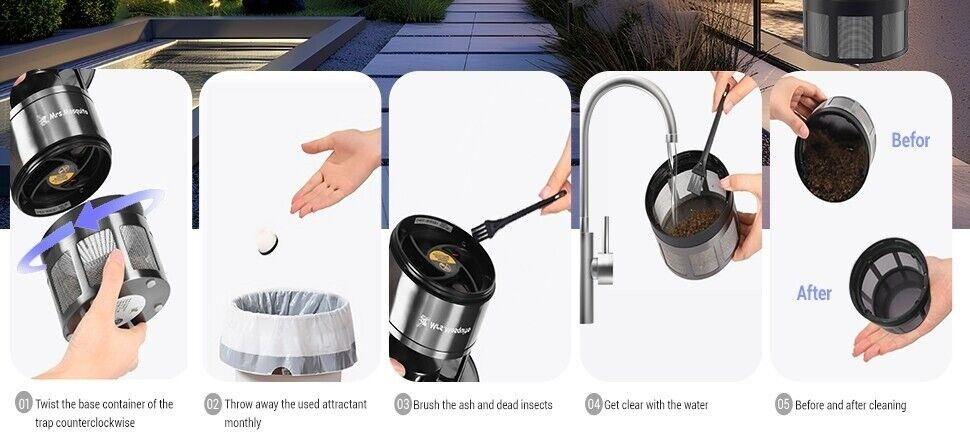 Maxttrac Indoor and Outdoor Garden Home Mosquito Trap Carbon Dioxide Non-Toxic M