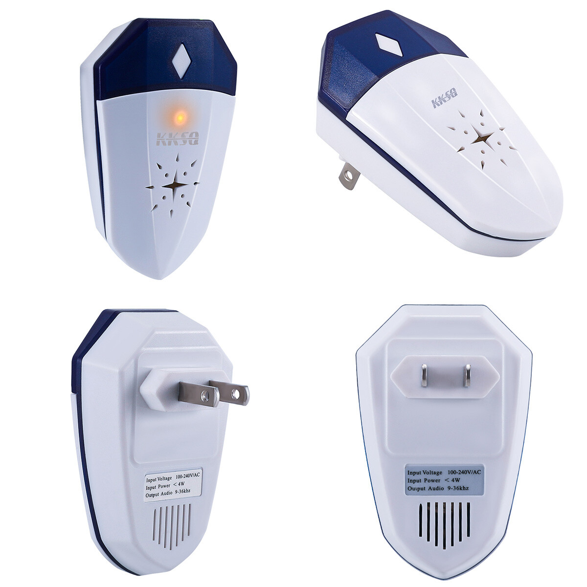 4 Pcs Ultrasonic Pest Control Repeller US Plug-in Reject Rat Mouse Mice Spider