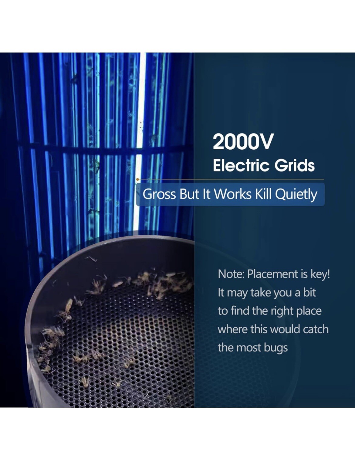 Modern Bug Zapper/Mosquito Trap for Indoor Patio,Dual Functional Electric Mos…