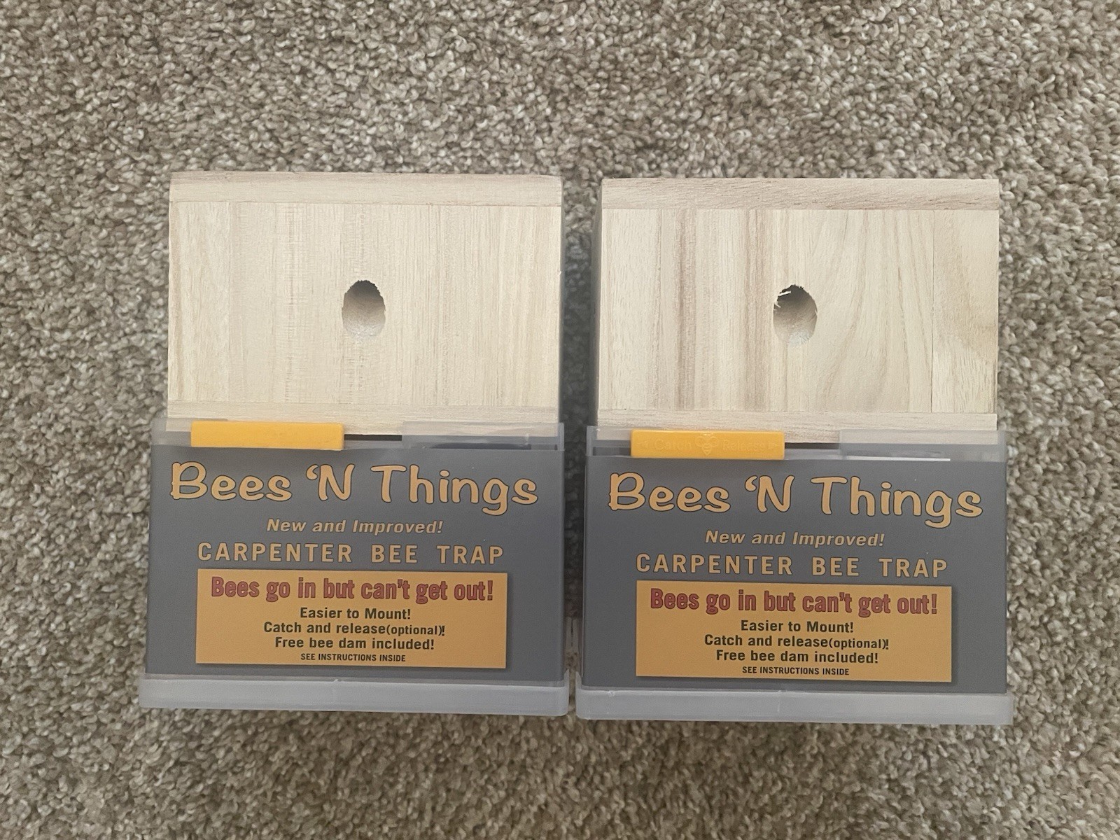 LOT OF 2 Bees ‘N Things Outdoor Hanging Carpenter Bee Trap Free Shipping!