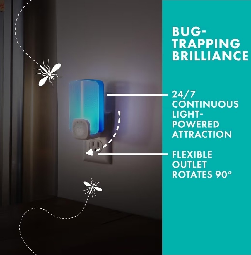 STEM Indoor Fruit Fly Light Trap, 2 Pack Plug-ins and 4 Cartridge Starter Kit