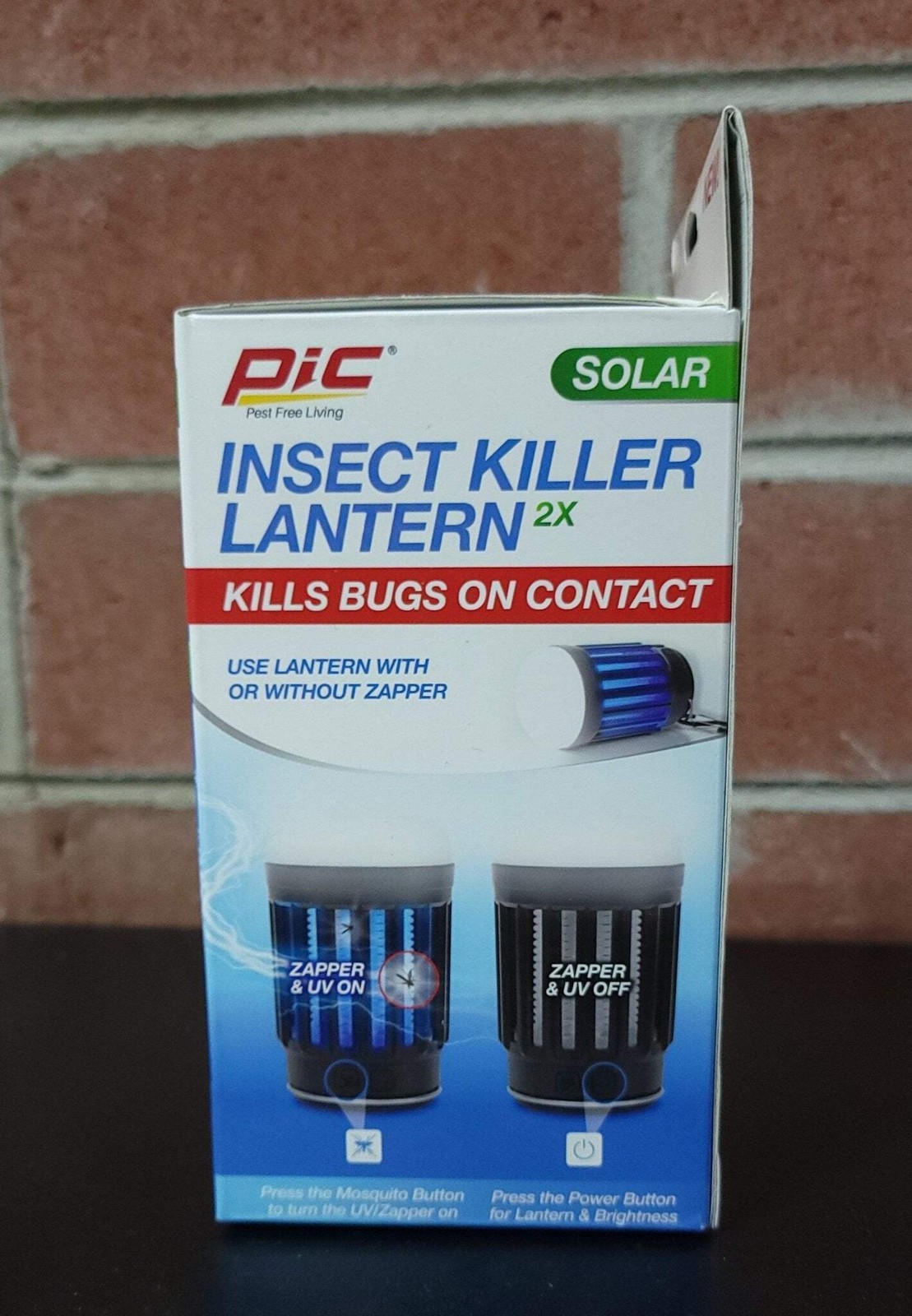 PIC Solar LED Light Lantern Lot of 3x Mosquito Bug Zapper Camping USB Rechargeab