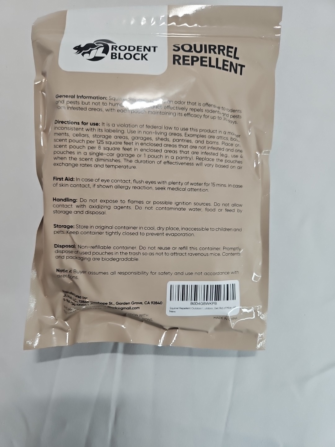 New Rodent Block Pouch 6 Pack Pest Repellent All Natural Ingredients Per Safe