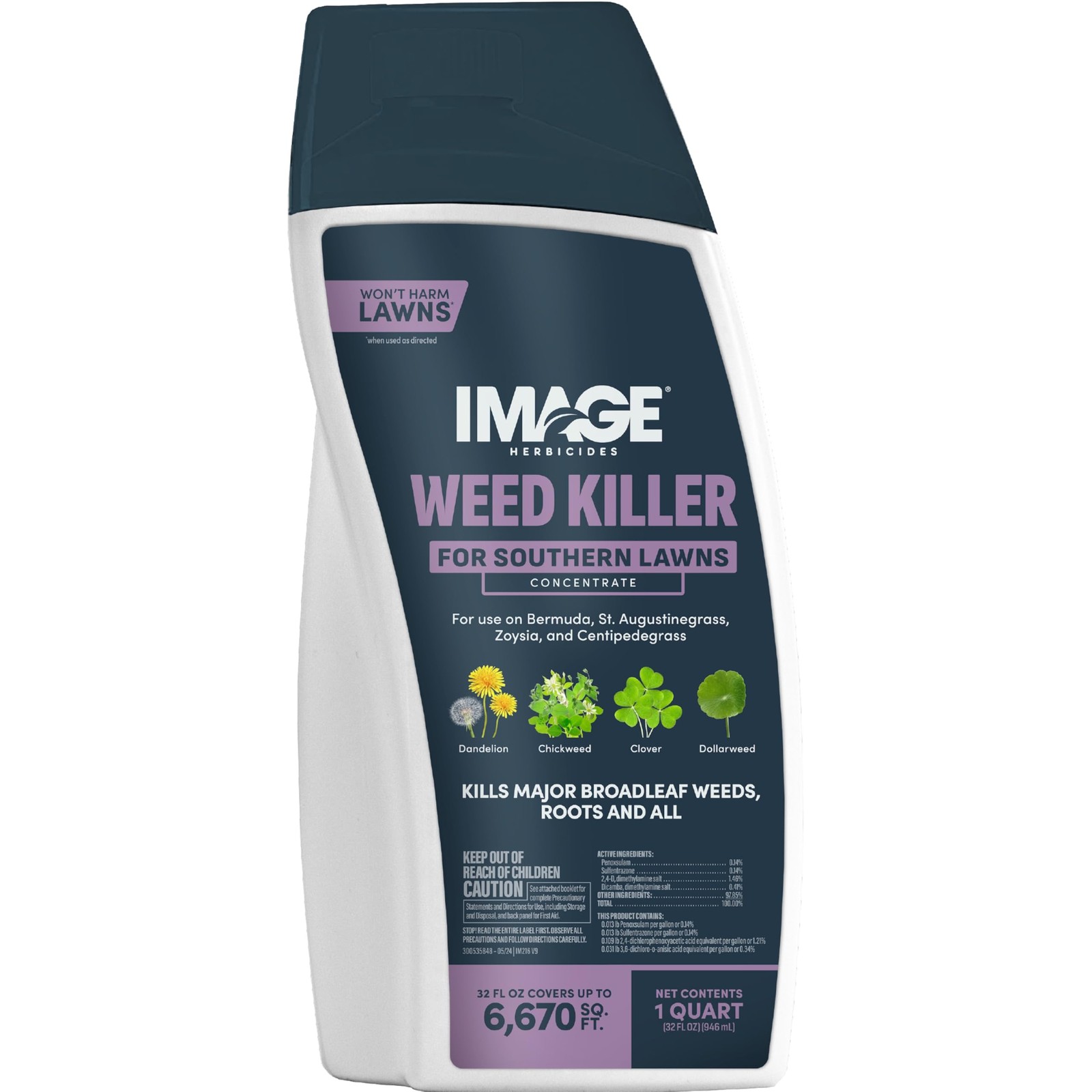 Image Herbicides Weed Killer for Southern Lawns Concentrate 32oz Free Shipping
