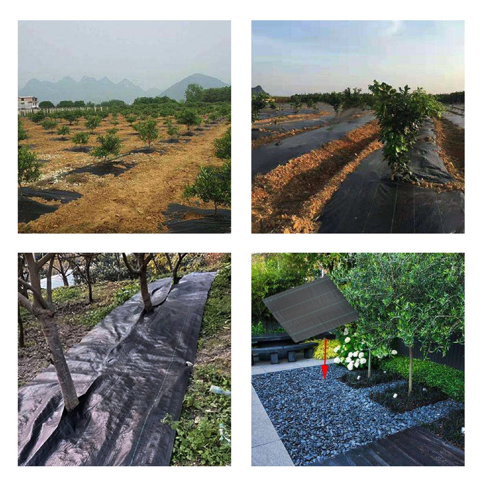 Heavy-Duty Weed Barrier Garden Landscape Fabric Woven Ground Cover 4×16ft 3.2oz