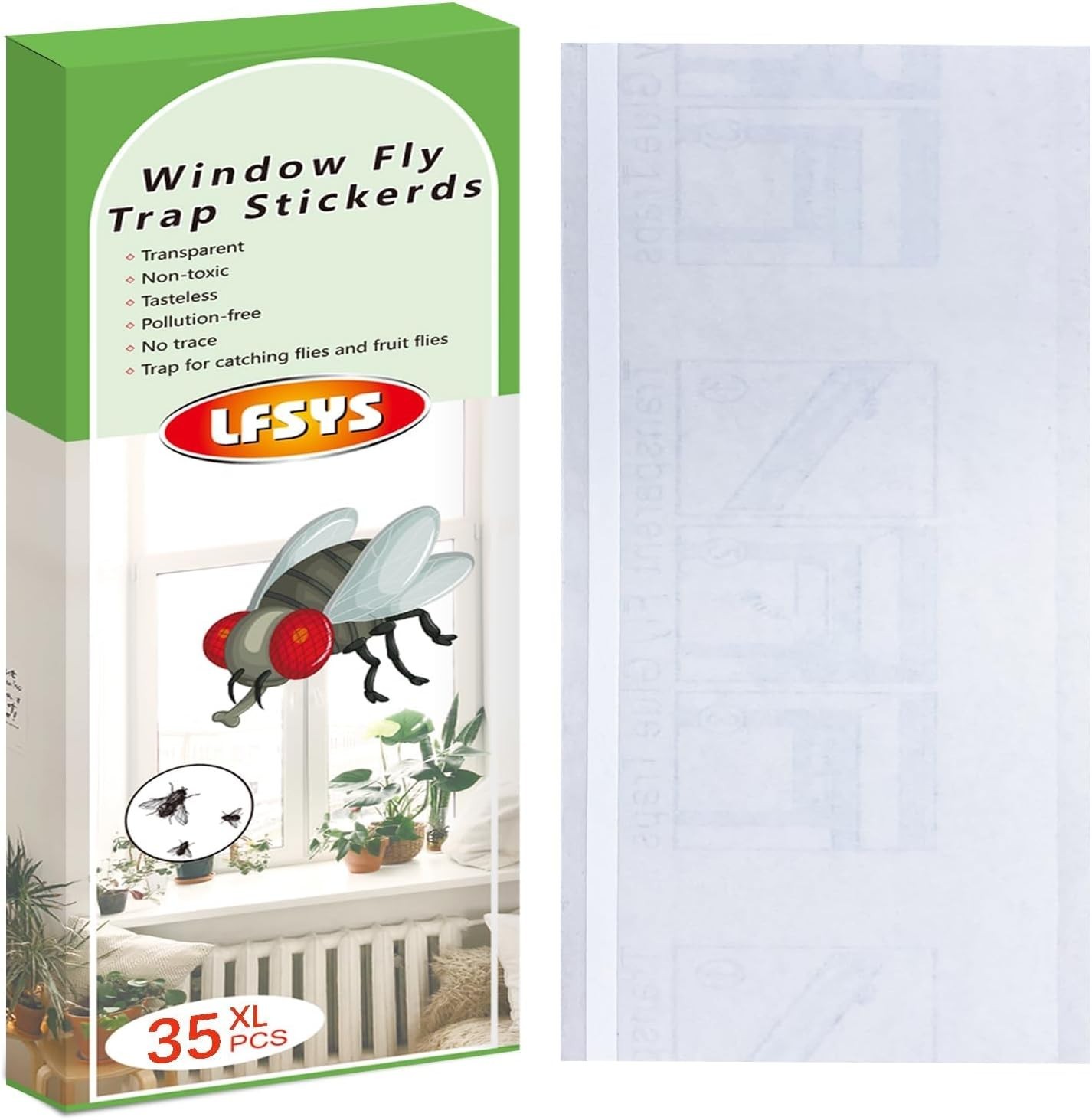 35XL Fruit Fly Traps – Crystal Clear, Non-Toxic & Efficient for Indoors