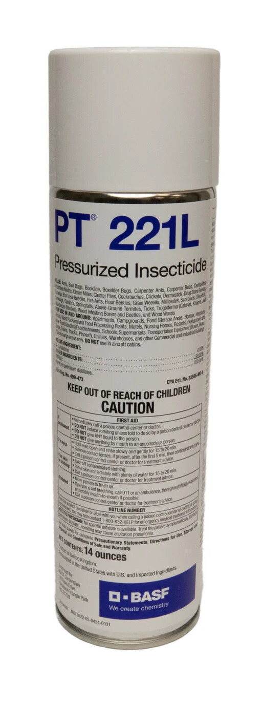 PT 221L Residual Aerosol – 14 oz can Roaches Bed Bugs Ants Spiders Silverfish