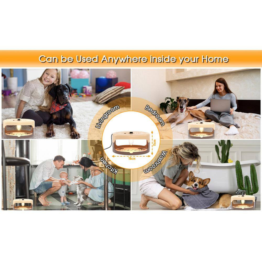Modern Indoor Flea Traps with 8 Sticky Disc & 4 Bulbs & 2 Electric Wires, Flea K