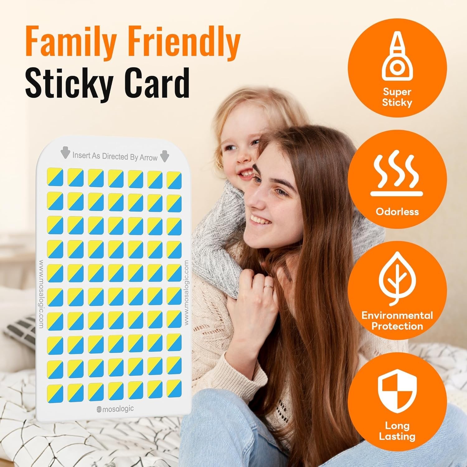 Replacement Sticky Glue Cards – 10-Pack for Indoor Fly Traps – Child & Pet Safe