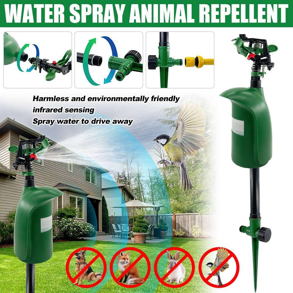 1PCS Motion Sprinkler Animal Pest Control Jet Spray Birds Repellent For Garden