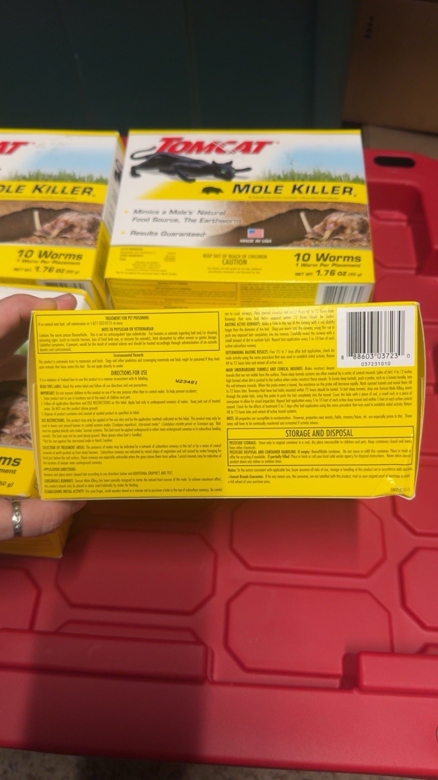 Tomcat Mole Killer Bait Worms Ready to Use Outdoor 4 Pack 1.76 oz