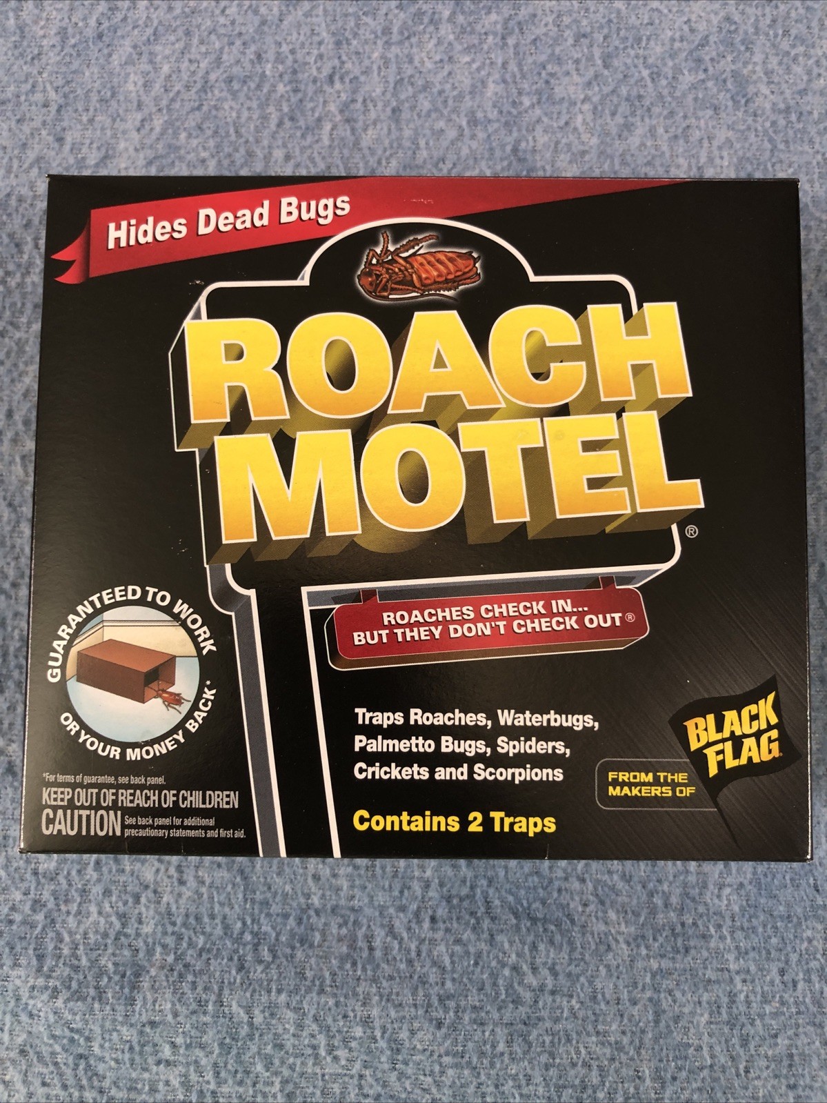 Case Of 12 (2packs) Black Flag Roach Motel Traps, Twelve 2-Count
