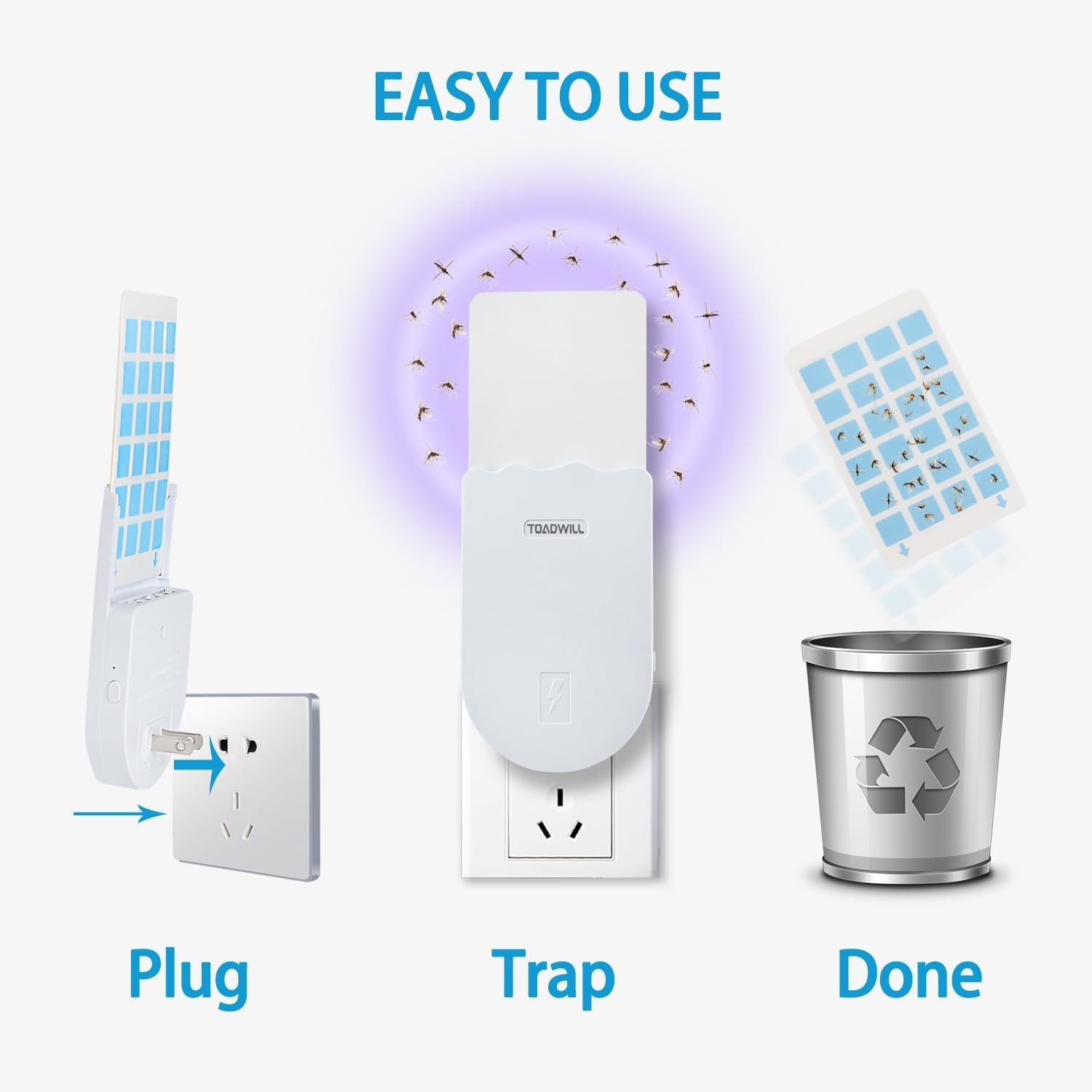 Stylish Indoor Mosquito and Gnat Trap – UV Light Technology with 5 Refills