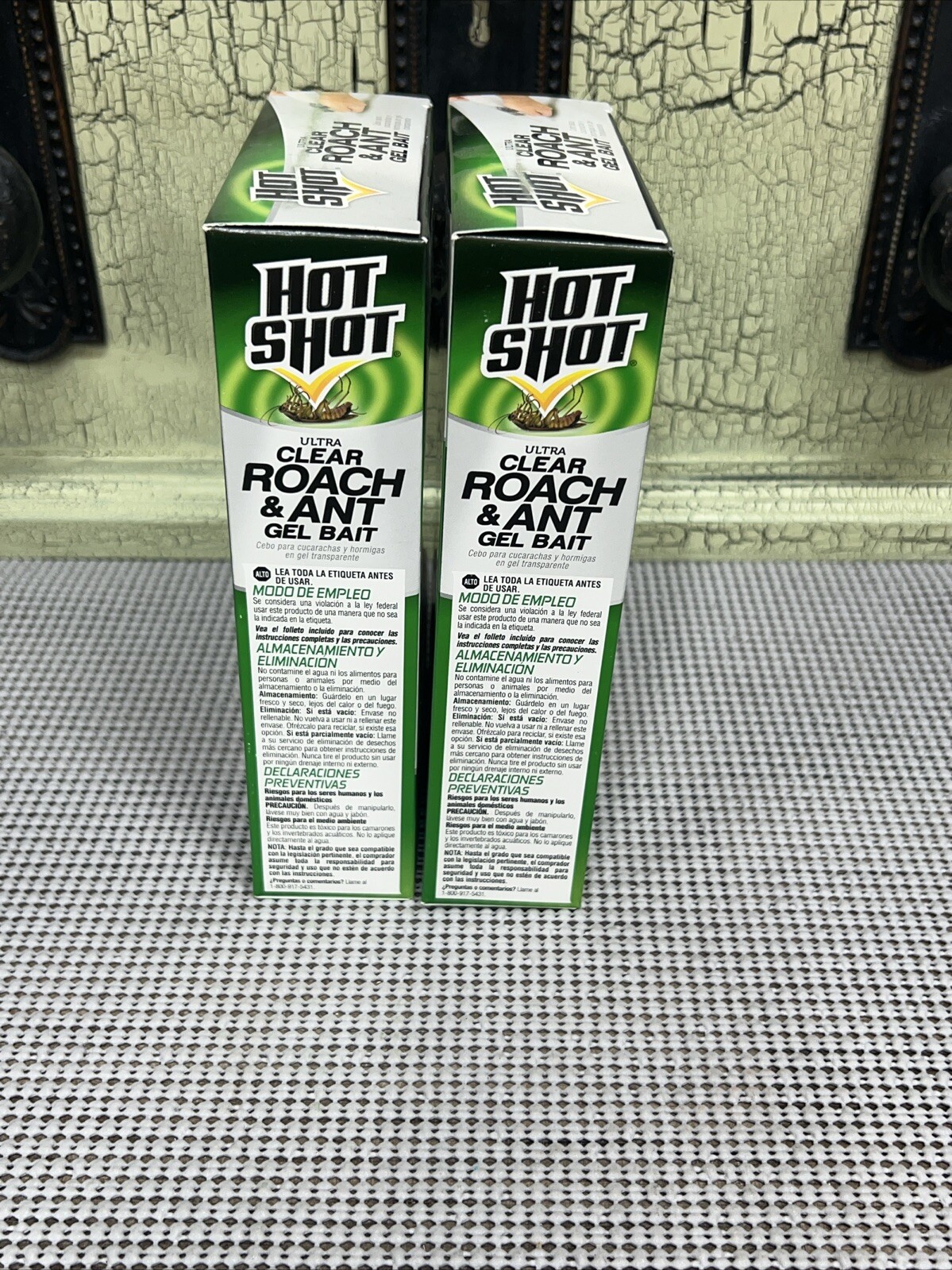 2X Hot Shot Ultra Clear Roach & Ant Gel Indoor Outdoor Colony & Egg Killer 2.5oz
