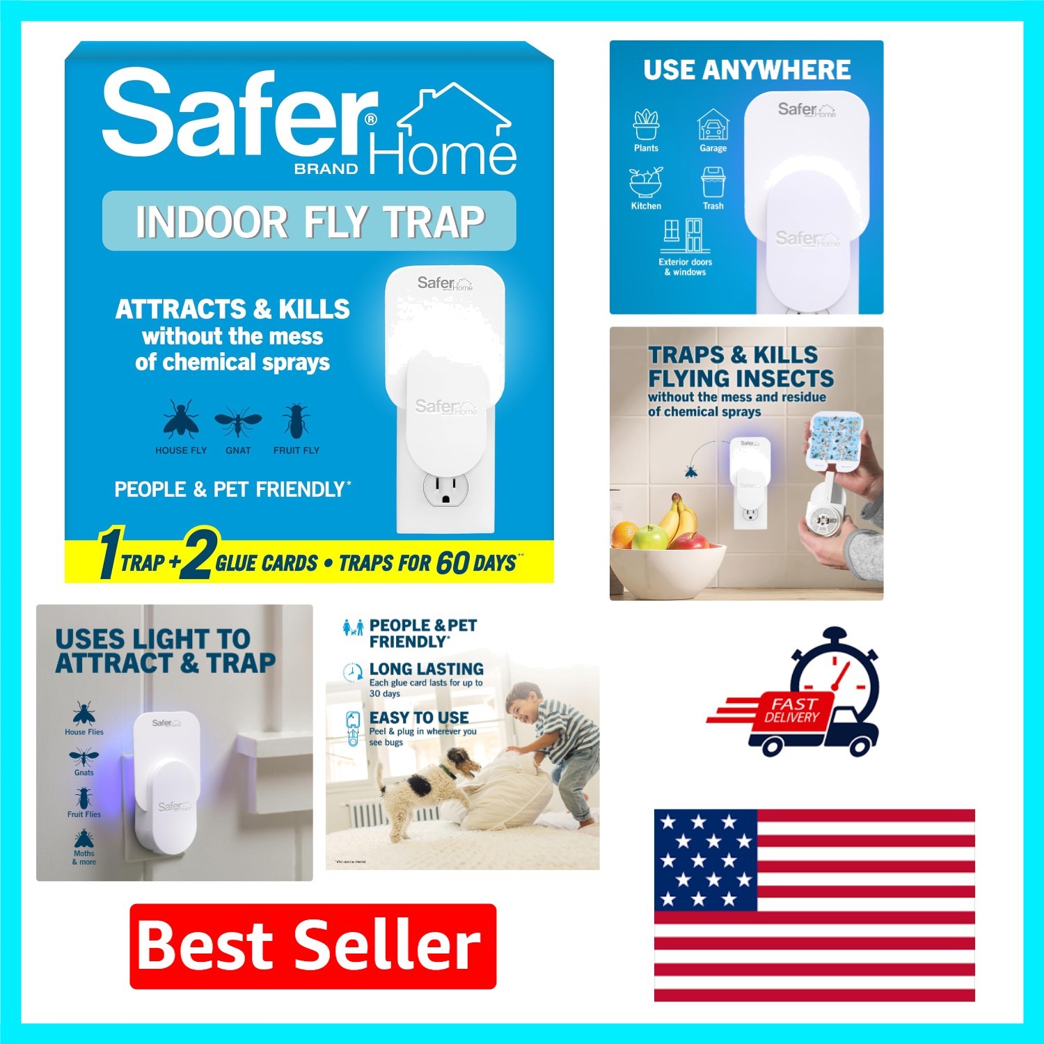 Effective Indoor Insect Trap – UV Attraction, 24/7 Protection, 400 Sq Ft Area