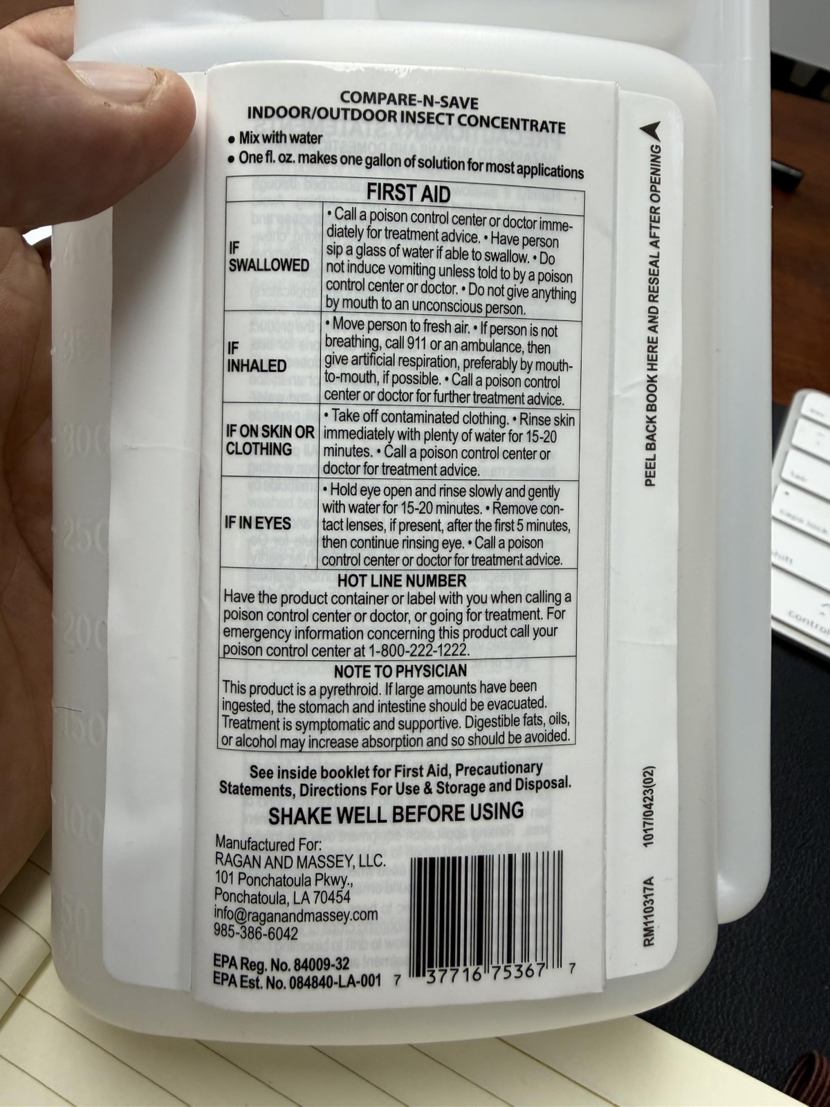 Concentrated Indoor & Outdoor Insect Control Spray – 16 oz Pest Killer Solution