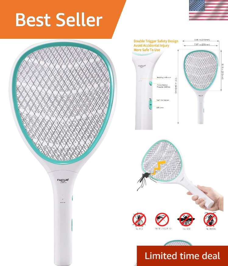 Modern Handheld Bug Zapper – Safe & Stylish 3000V Fly Swatter for Any Occasion
