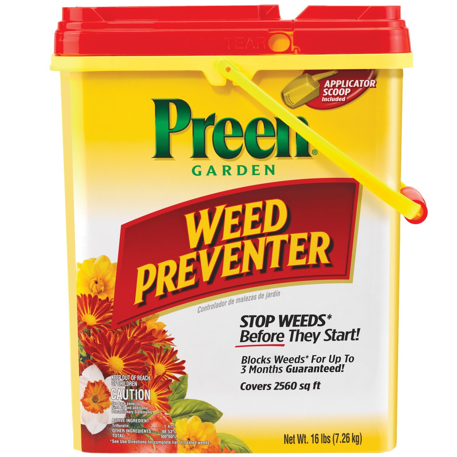 Preen Garden Weed Preventer 16 lbs Covers 2,560 sq. ft. Garden Lawn Backyard NEW