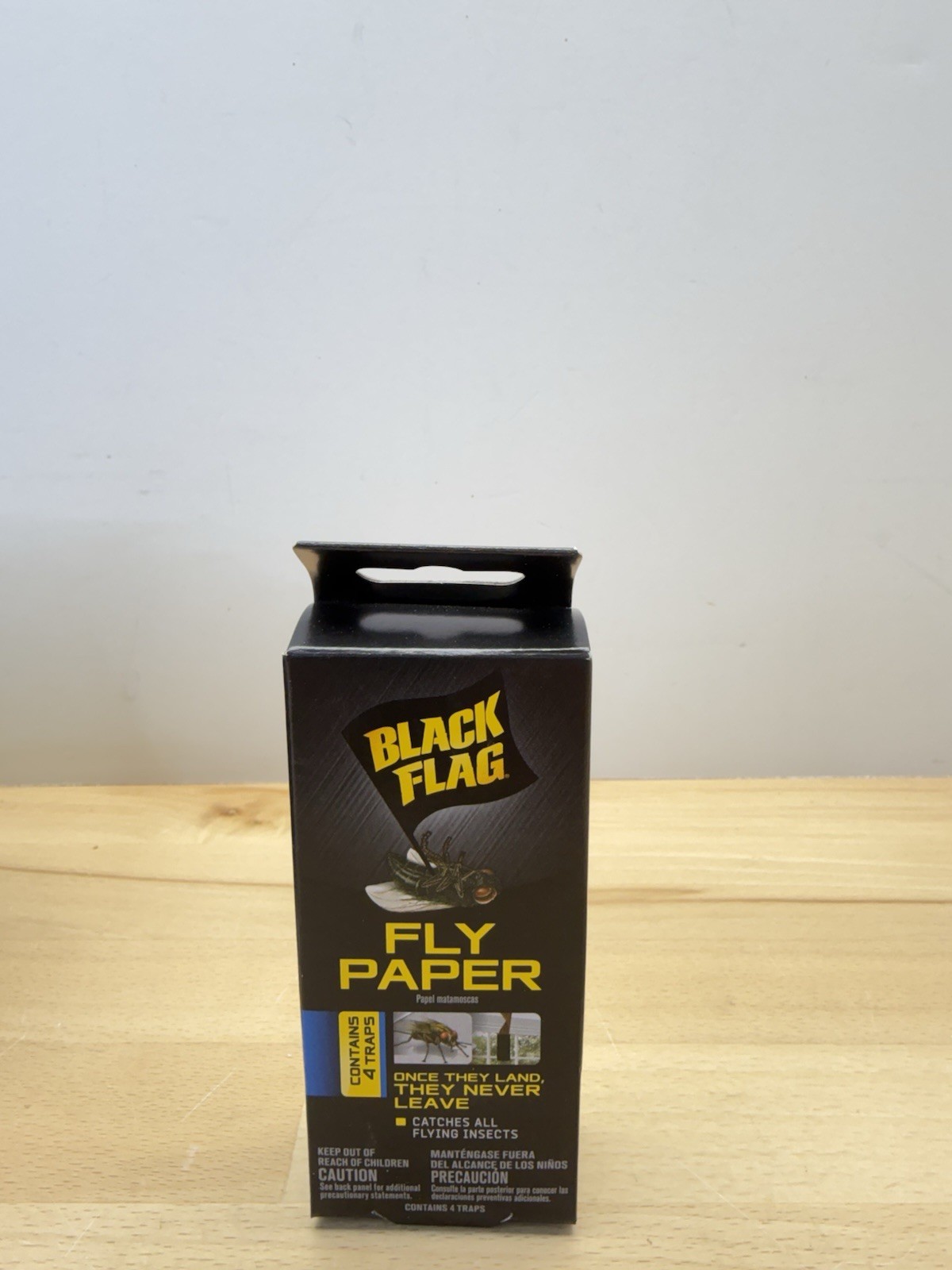 Black Flag Fly Paper Insect Trap (48 Traps) 12 Boxes Of 4 Each (Flying Insects)