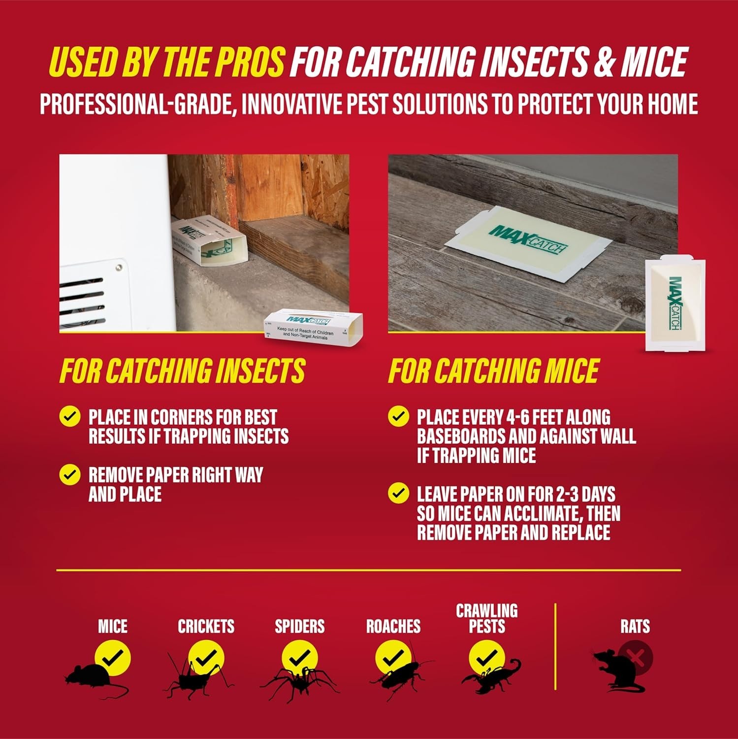 Sticky Pest Control Adhesive Tray 72-Pack
