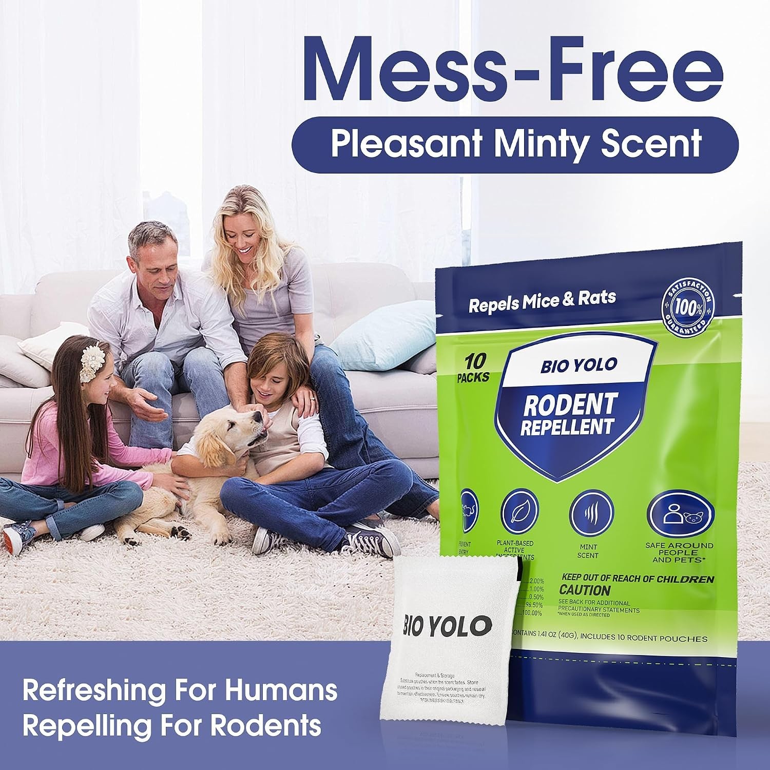 Rodent Repellent Pouches – Peppermint Oil, Plant-Powered – Repels Mice, Rats …