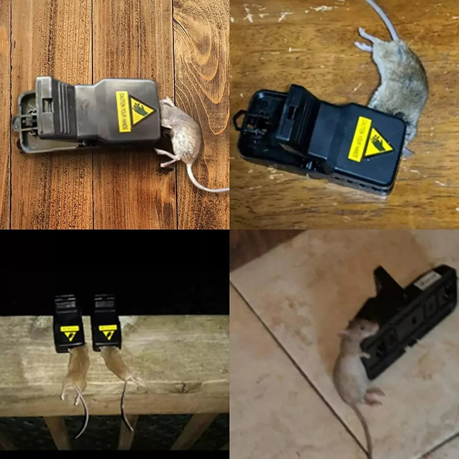 6 Pack Large Mouse Traps Killer Reusable Snap Trap for Rat Mice Gophers Chipmunk