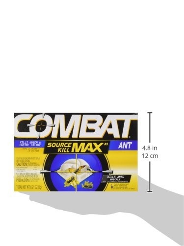 Combat Max Ant Killing Bait Stations, Indoor and 6 Count (Pack of 1), Black